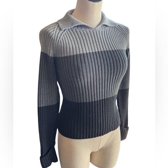 Y2K Retro Colorblock 100% Cotton Sweater size Small - Picture 1 of 8